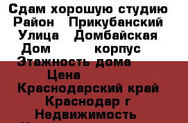 Сдам хорошую студию › Район ­ Прикубанский  › Улица ­ Домбайская › Дом ­ 10/1, корпус 1 › Этажность дома ­ 18 › Цена ­ 11 000 - Краснодарский край, Краснодар г. Недвижимость » Квартиры аренда   . Краснодарский край,Краснодар г.